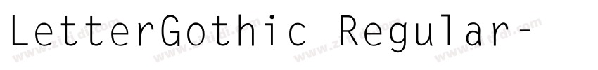 LetterGothic Regular字体转换